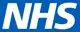 NHS logo in blue and white