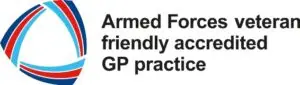 Logo for veteran-friendly accredited GP practice